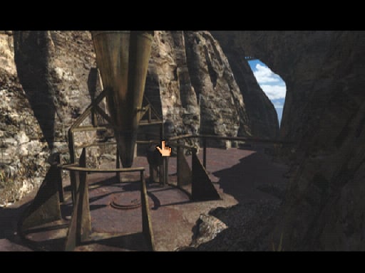 Riven in 1997: every frame rendered overnight, then shipped as a still.