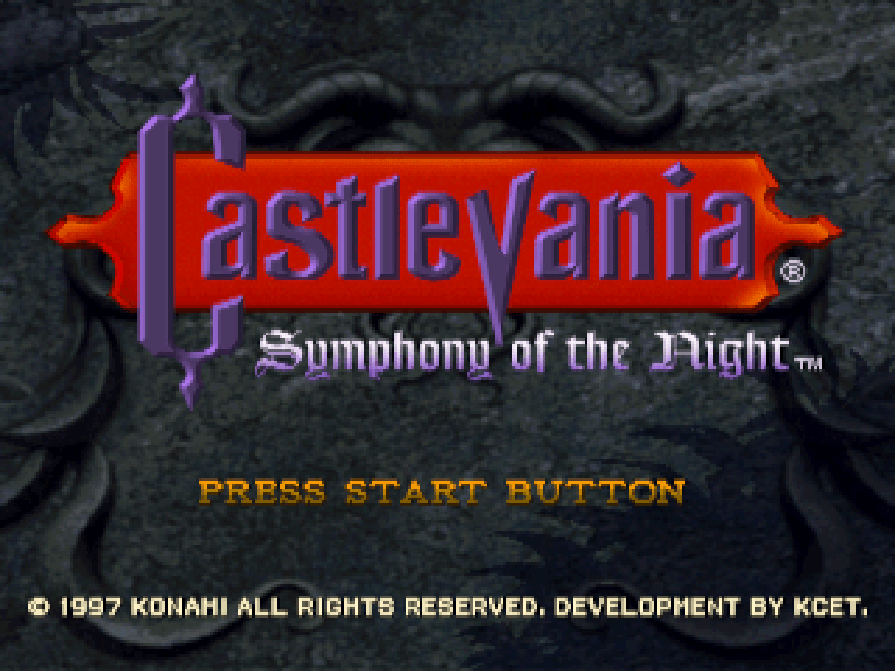The 1997 title screen. KCET's masterpiece announces itself.