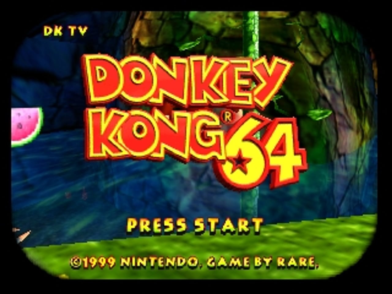DK TV: the 1999 title screen.