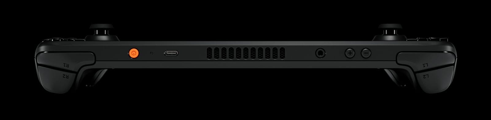 The Deck's ports and microSD slot along the top edge. Where your ROM library lives is the first real decision you make.