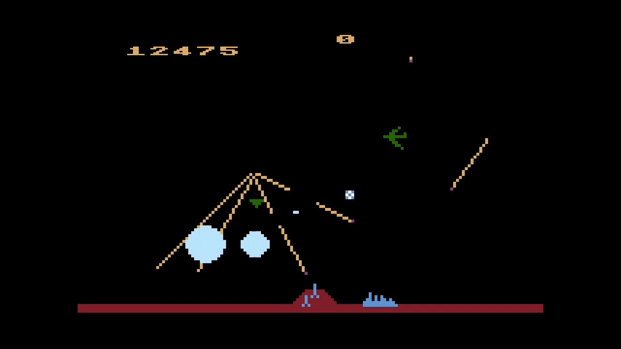 Missile Command, one of the eight Atari first-party games among the 25 built in, as shown by Retro Games Ltd. Image: Retro Games Ltd.