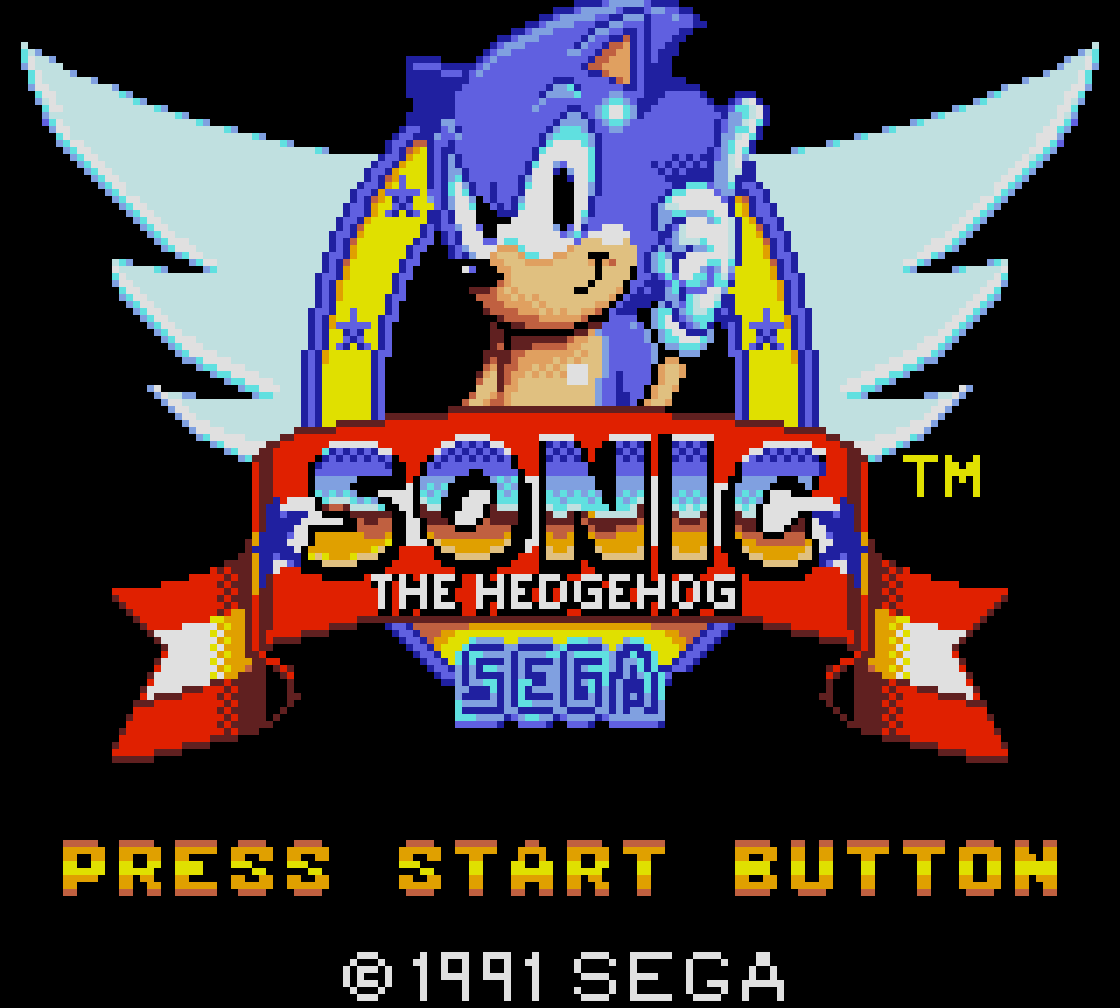 The 8-bit title screen, 1991.