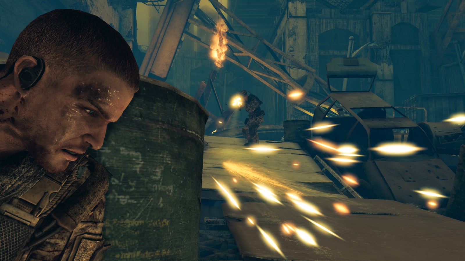 No loot, no skill trees, no currencies. Guns, cover, and people actively trying to get around the side of you.